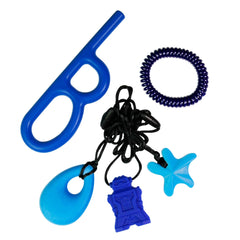 BLUE LOVERS CHEW FIDGET SET - CHEW FACTORS 1 2