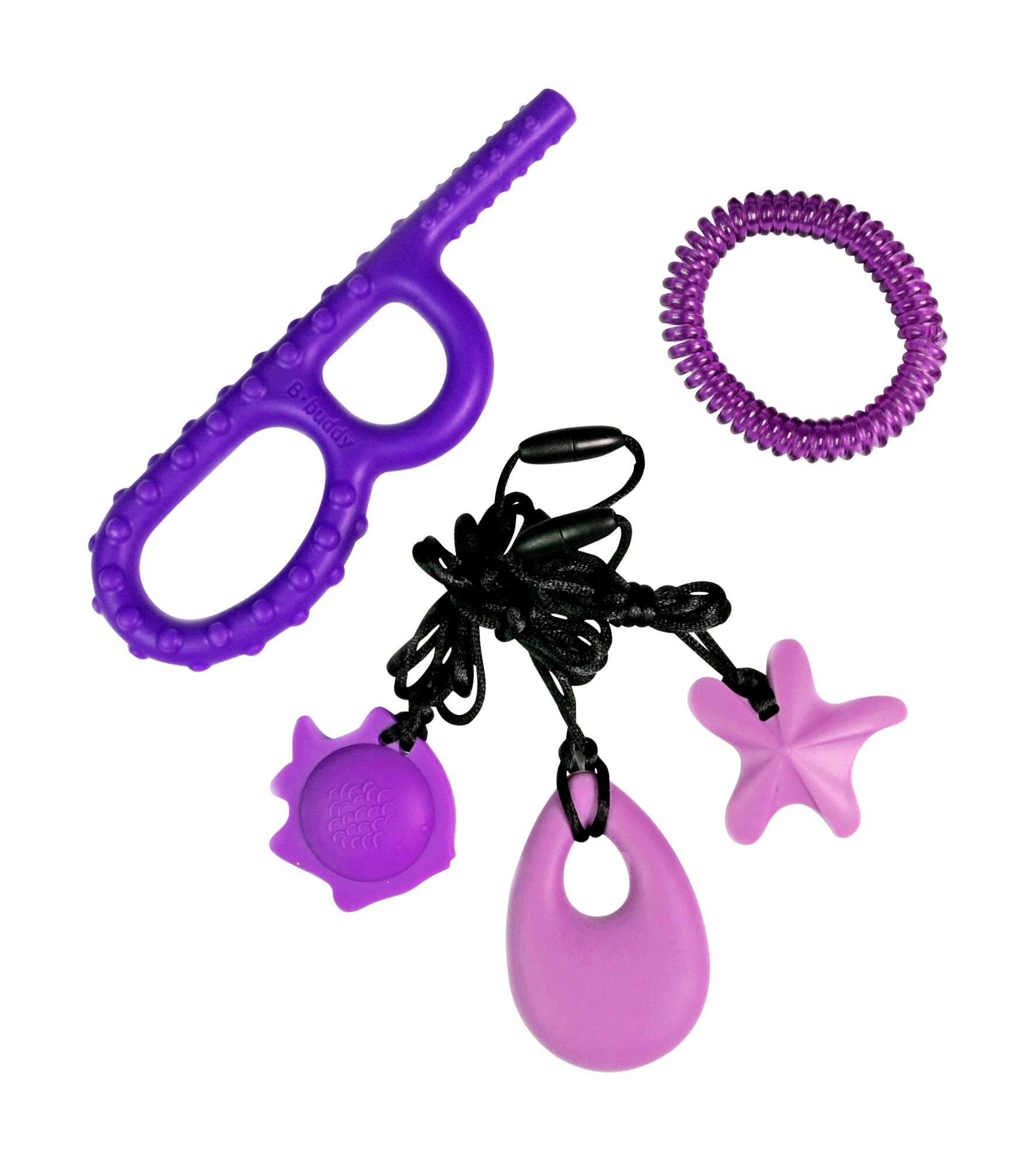 PURPLE LOVERS CHEW FIDGET SET - CHEW FACTORS 1  2 NEW