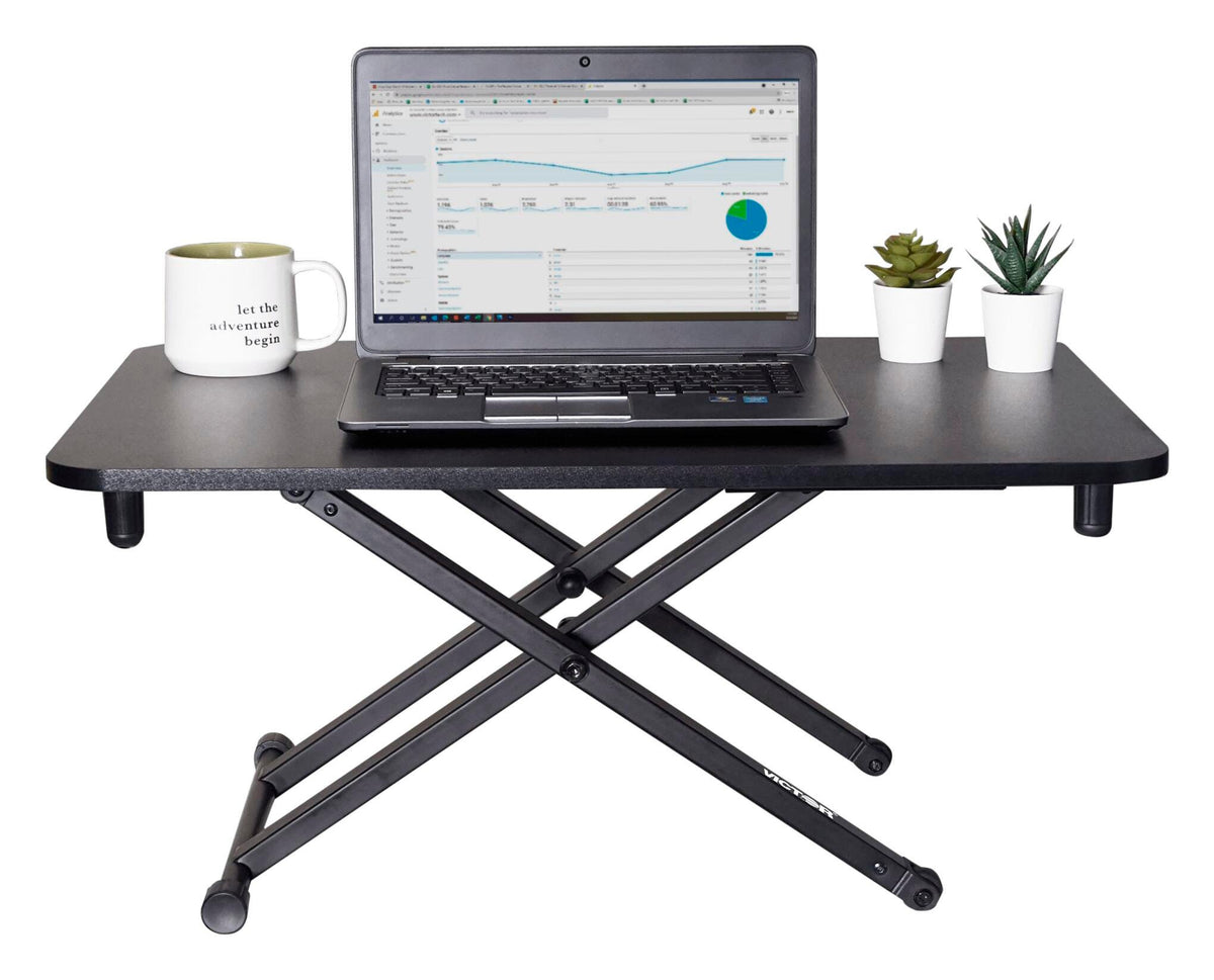 VICTOR HIGH RISE HEIGHT ADJUSTABLE LAPTOP STANDING DESK - 28-3/4 X 18-1/2 X 16 H IN - BLACK