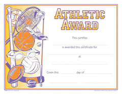AWARD RECOGNITION ATHLETIC 8-1/2 X 11 INCHES 70 LB