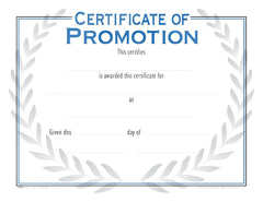 AWARD RECOGNITION CERTIFICATE OF PROMOTIOIN 8-1/2 X 11 INCHES 70 LB