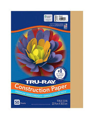 CONST PPR 9X12 IN ALMND TRURAY 50 SHTS