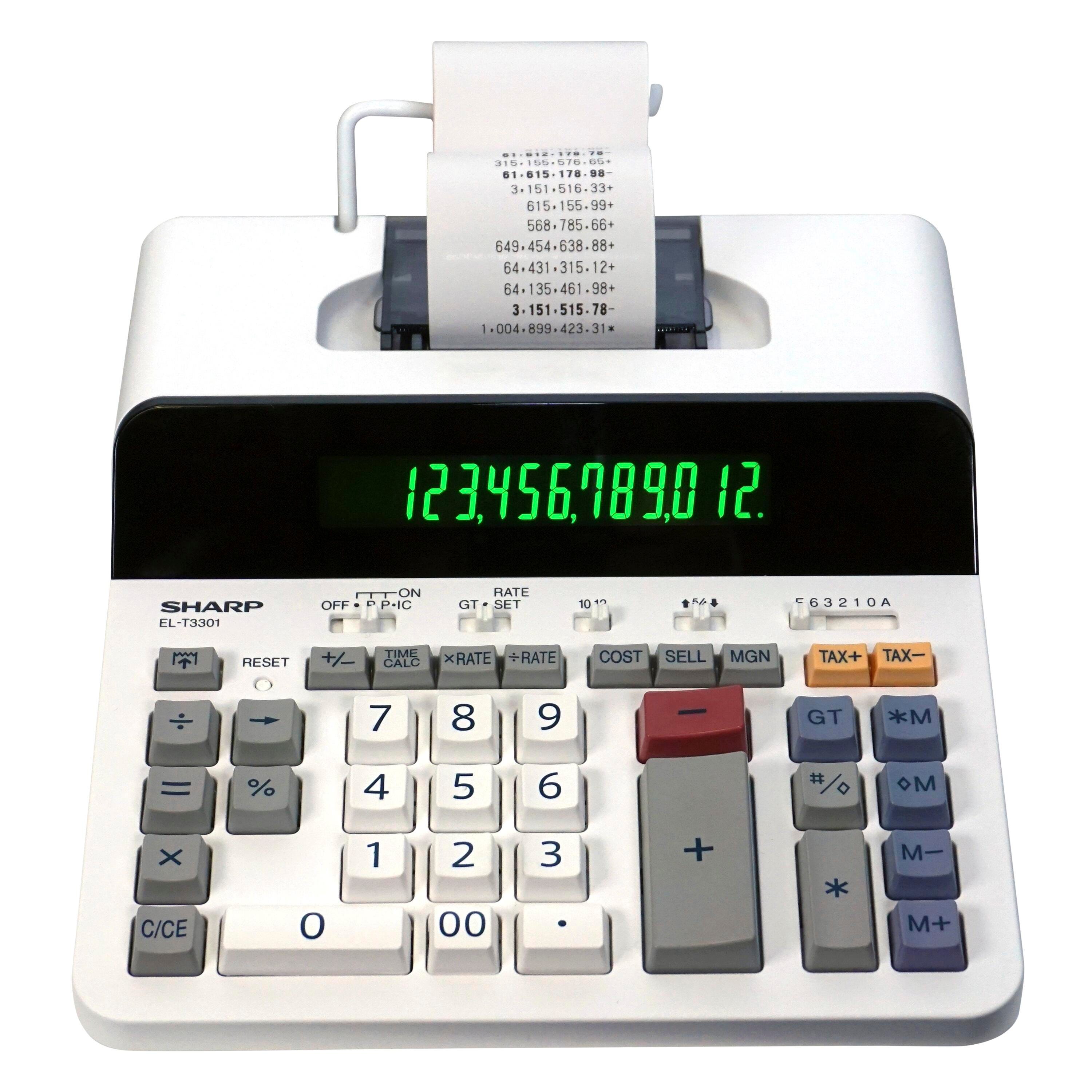 CALCULATOR PRINTING 12-DIGIT EL-T3301