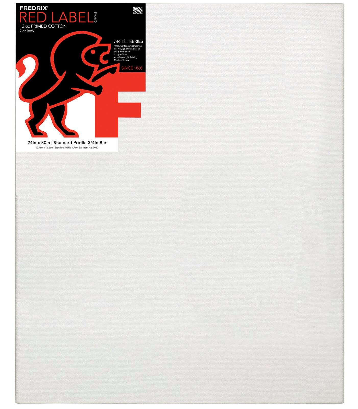 CANVAS STRETCHED ARTIST RED LABEL FREDRIX 24X30