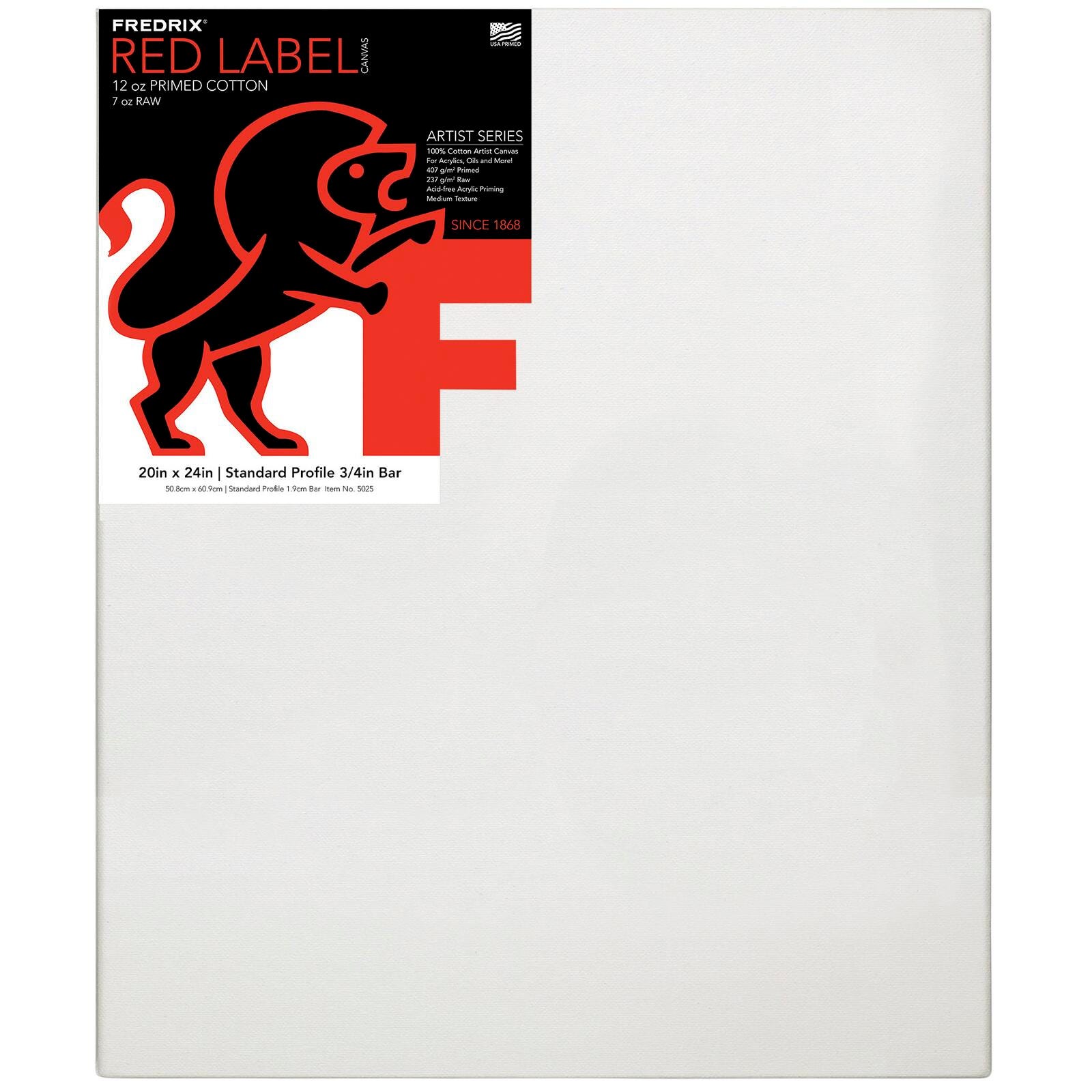CANVAS STRETCHED ARTIST RED LABEL FREDRIX 20X24