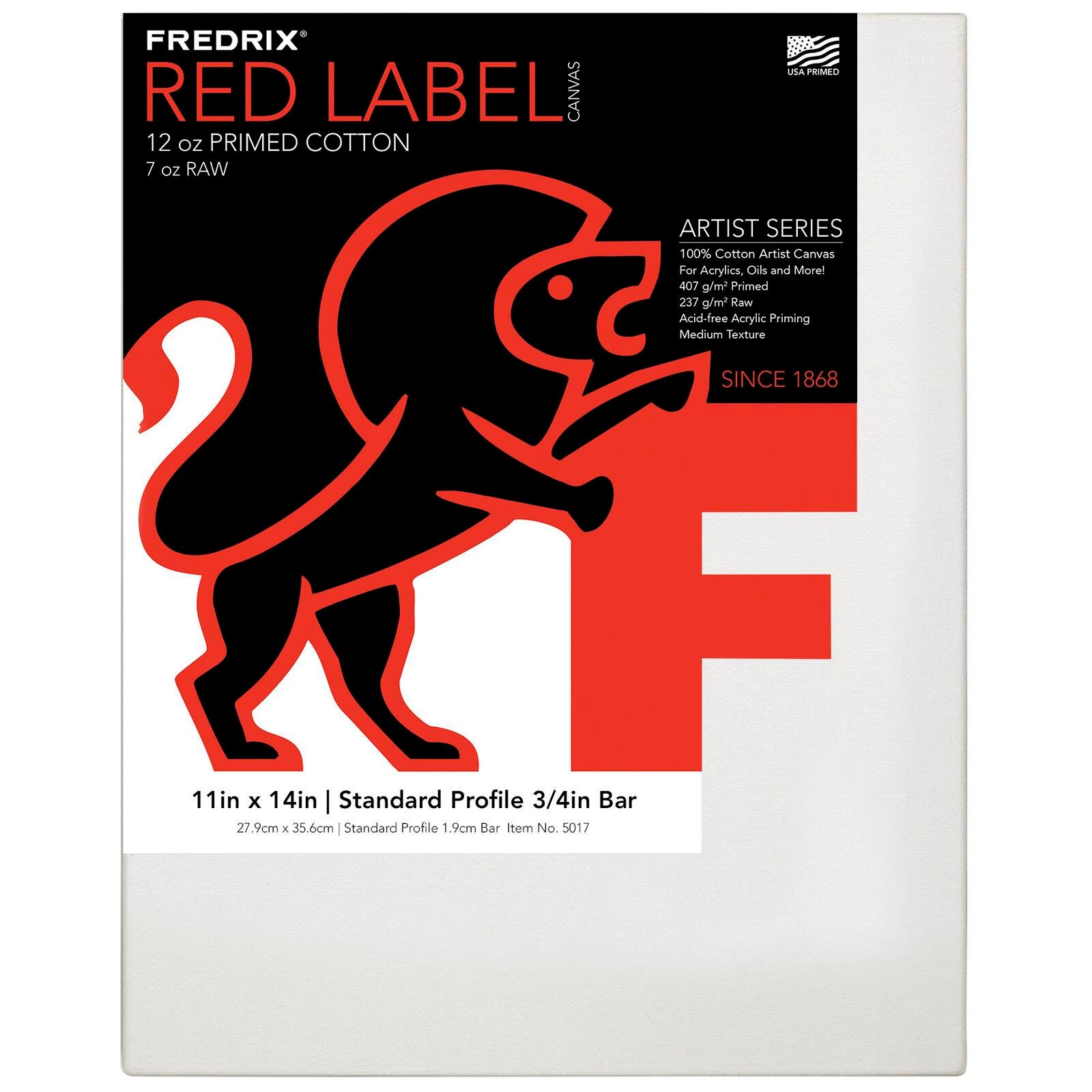 CANVAS STRETCHED ARTIST RED LABEL FREDRIX 11X14