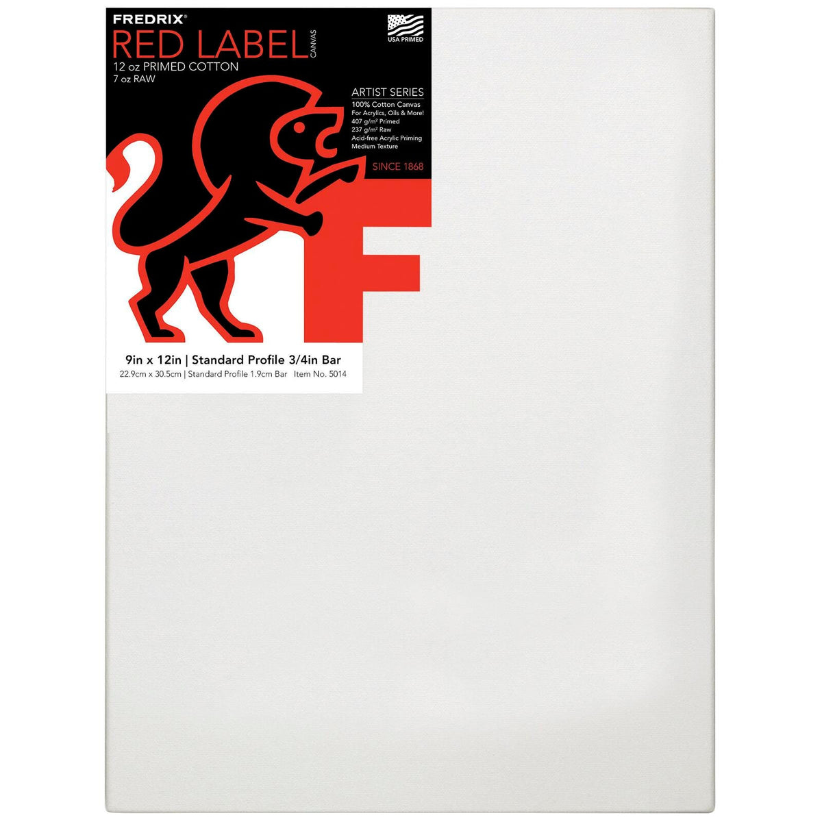 CANVAS STRETCHED ARTIST RED LABEL FREDRIX 9X12