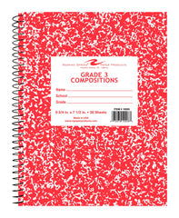 BOOK COMPOSITION 9.75X7.5 IN RED GRD 3 36 SHTS