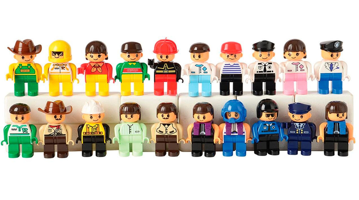 PRESCHOOL BUILDING BRICK FIGURES - SET OF 20