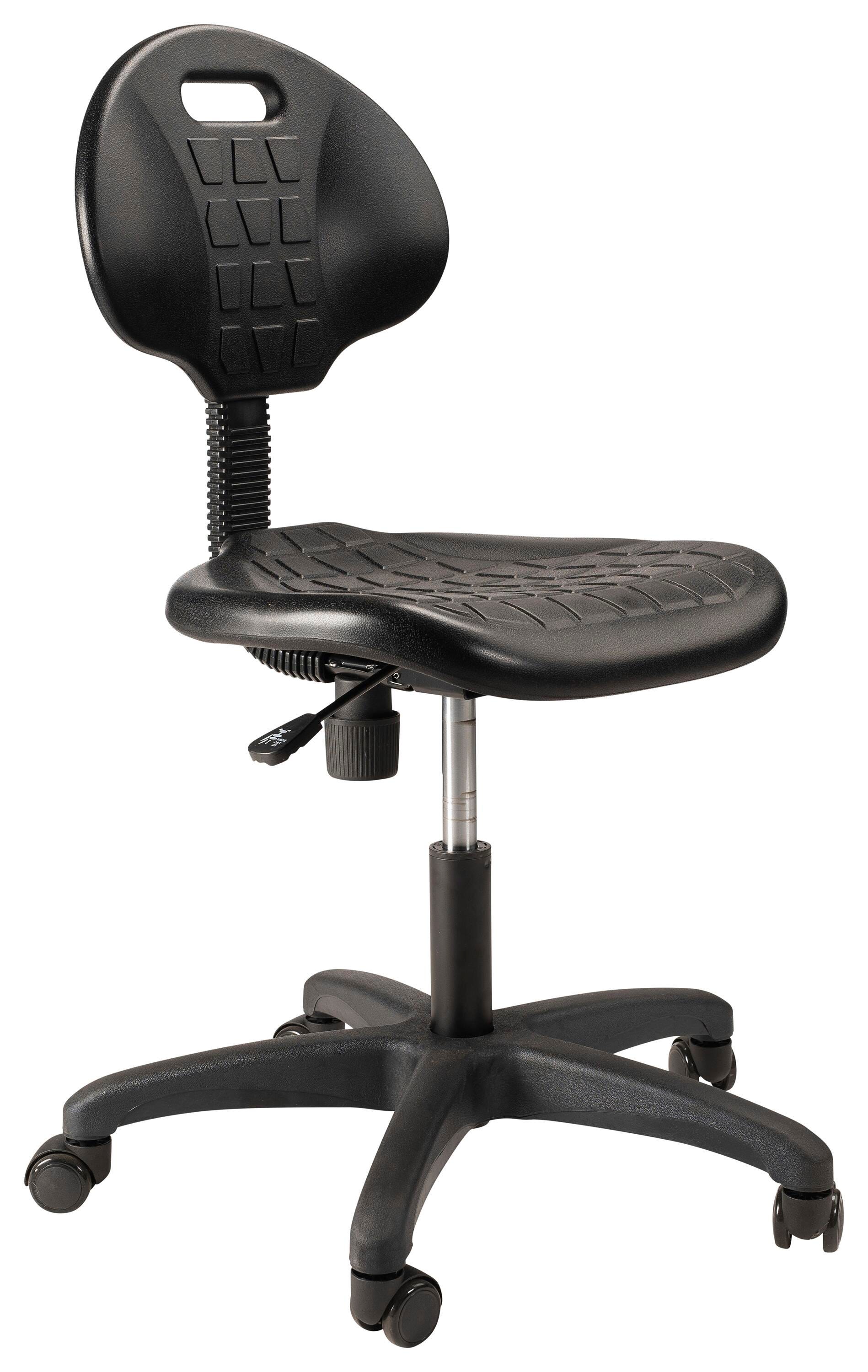 NATIONAL PUBLIC SEATING KANGAROO STOOL - 26 X 17 X 27 TO 37 IN - BLACK