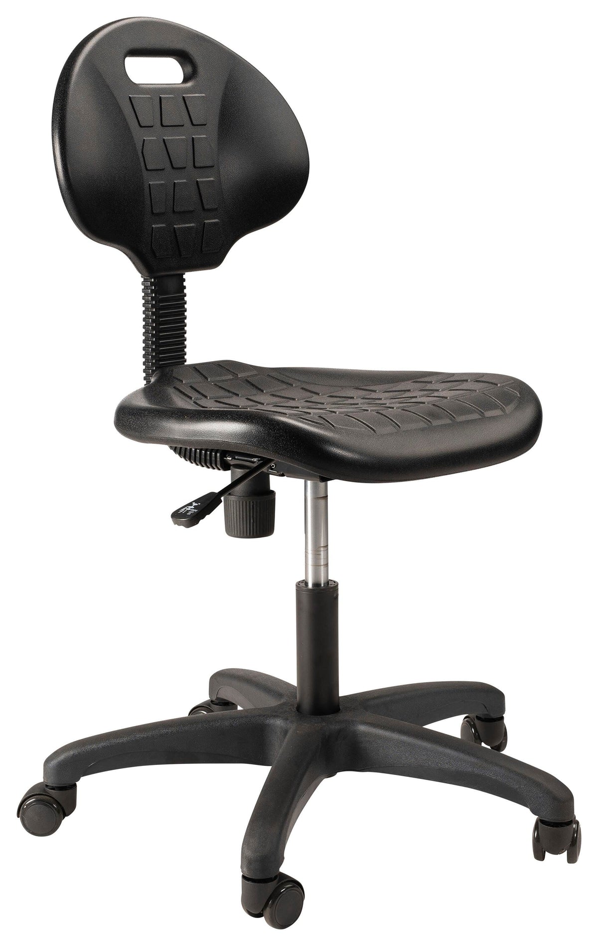 NATIONAL PUBLIC SEATING KANGAROO STOOL - 26 X 17 X 27 TO 37 IN - BLACK