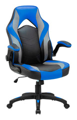 CLASSROOM SELECT HIGH-BACK GAMING CHAIR - 20 X 19-3/8 X 26-1/8 IN - BLUE/BLACK/GRAY