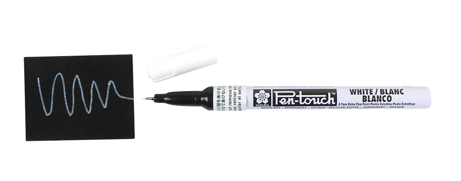 PEN MARKERS SAKURA PENTOUCH EXTRA FINE WHITE EACH