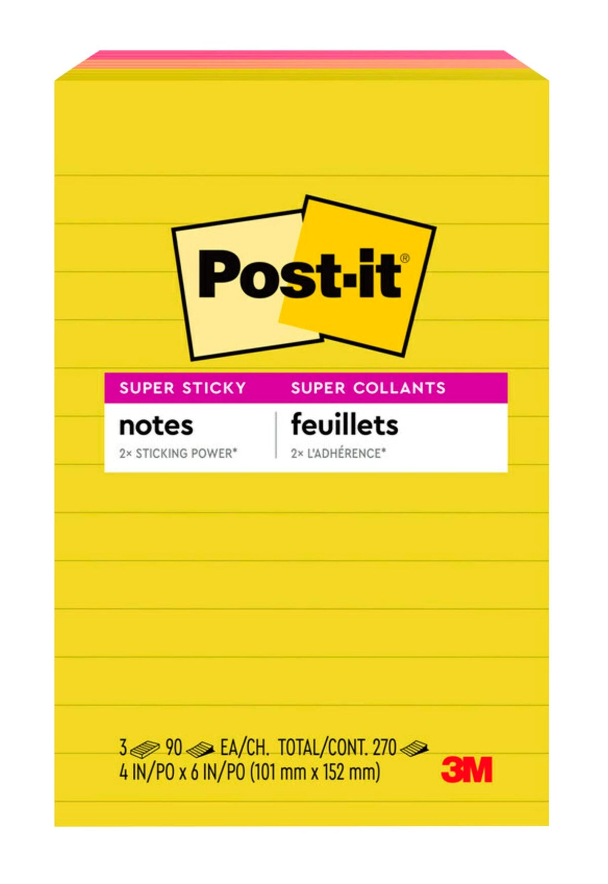 NOTES PST-IT SPR STKY SMR JOY 4 X 6 IN 3 PK LND