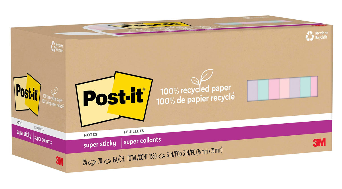 NOTES POST-IT GRNR SWT SPRNK 3 X 3 IN 24 PK