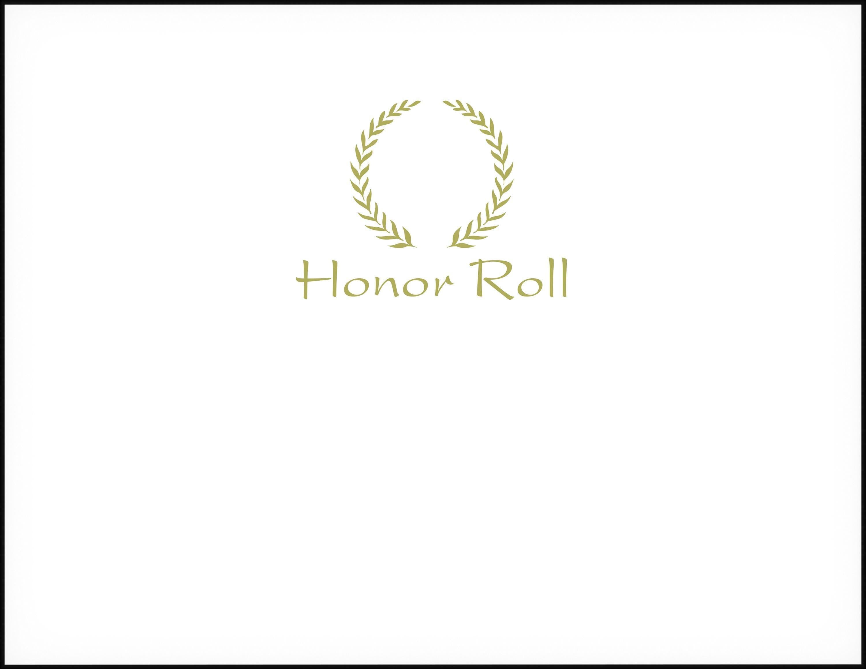 AWARD RECOGNITION FOIL HONOR ROLL 8-1/2 X 11 INCHES
