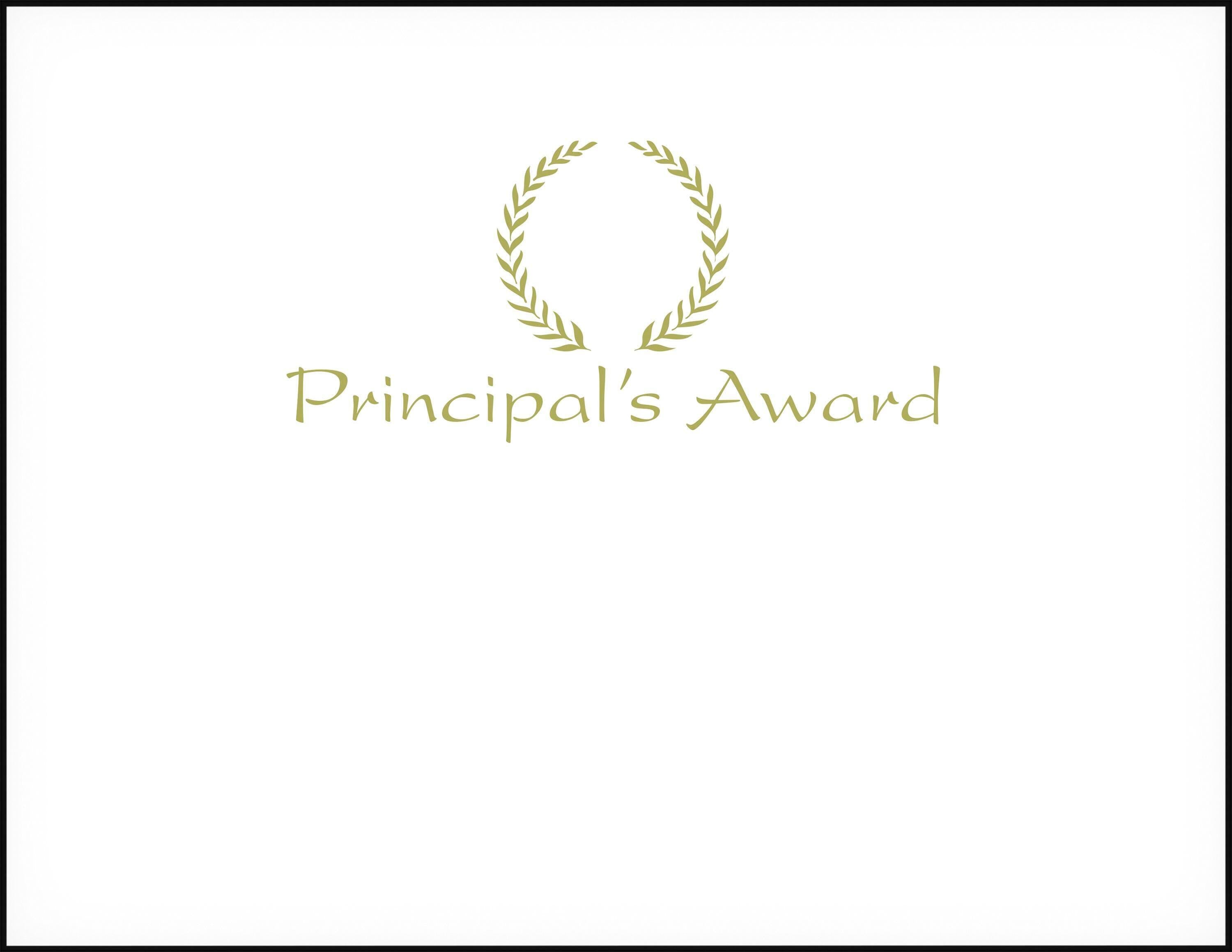 AWARD RECOGNITION FOIL PRINCIPALS 8-1/2 X 11 INCHES