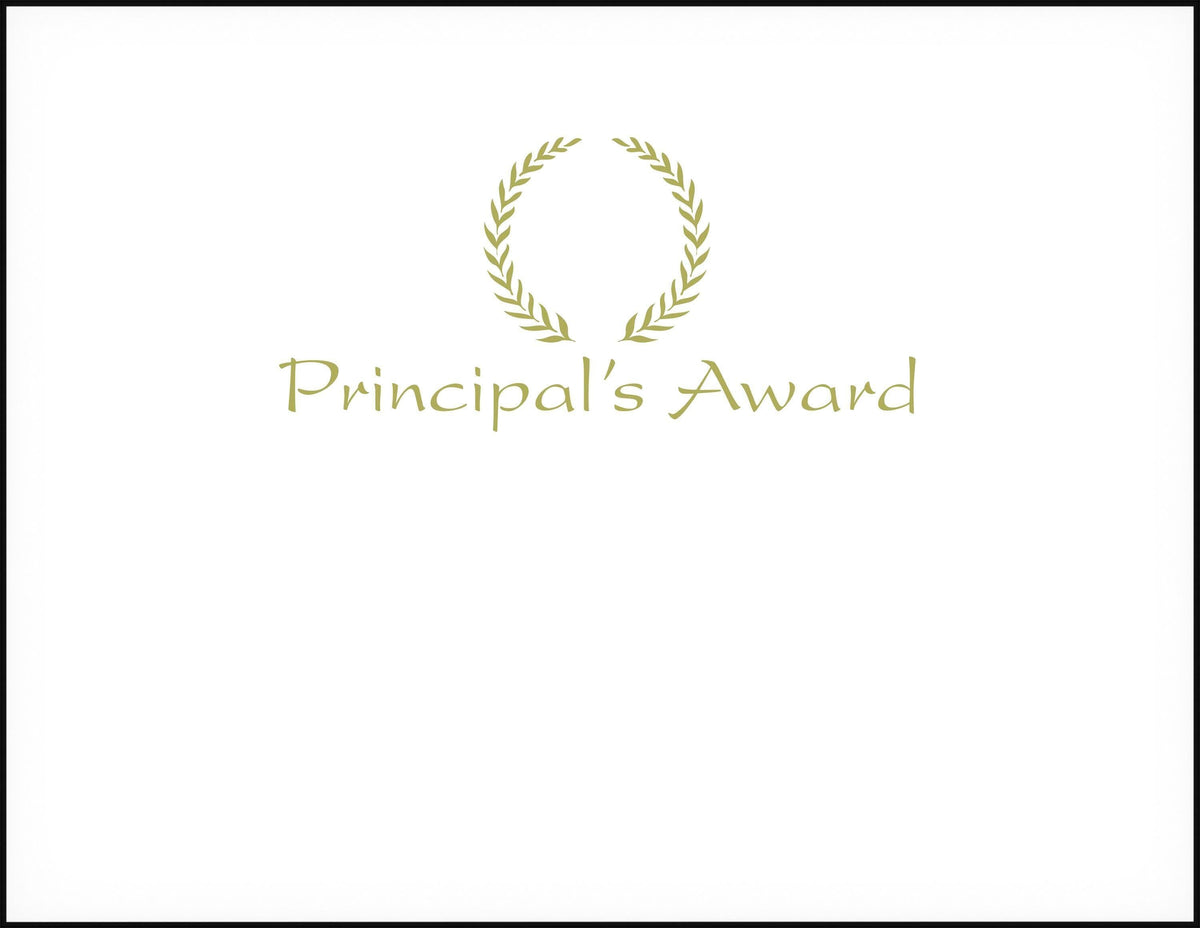 AWARD RECOGNITION FOIL PRINCIPALS 8-1/2 X 11 INCHES