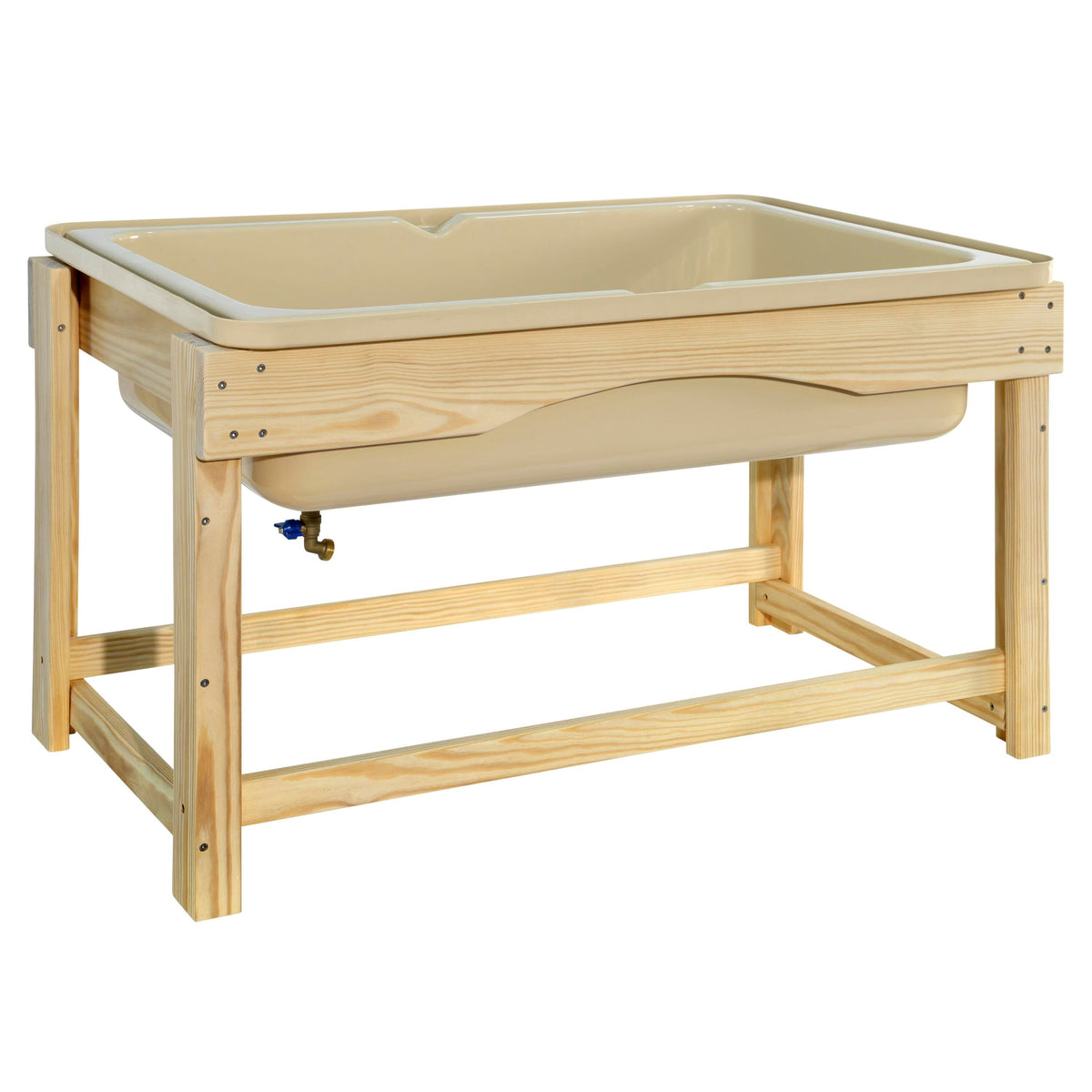 WOOD DESIGNS OUTDOOR SAND AND WATER TABLE - 41 X 27 X 25 INCHES