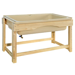 WOOD DESIGNS OUTDOOR SAND AND WATER TABLE - 41 X 27 X 25 INCHES