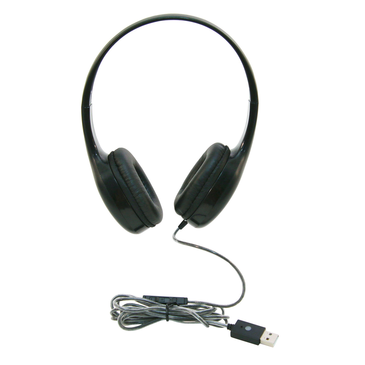 HEADSET ON-EAR W/INLINE MICROPHONE - USB - BLACK - CALIFONE CALITUFF KH-08 MUSB BK - EACH