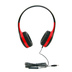 HEADSET ON-EAR W/INLINE MICROPHONE 3.5MM - RED CALIFONE CALITUFF KH-08T RD EACH
