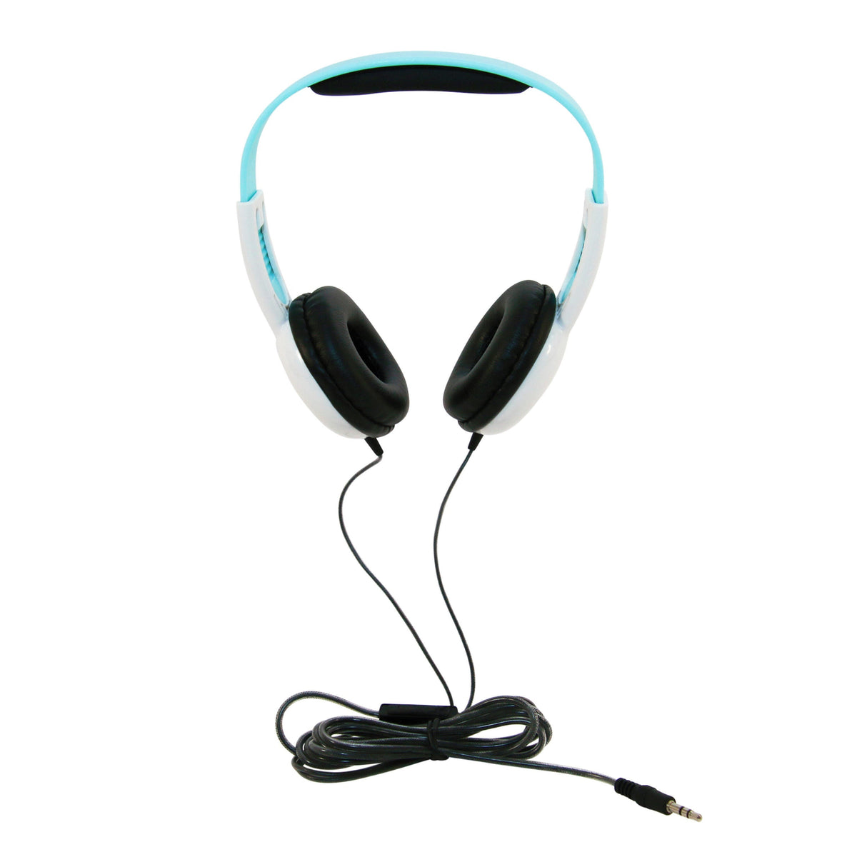 HEADPHONES PRE-K ON-EAR W/INLINE VOLUME - 3.5MM - BLUE/WHITE - CALIFONE CALITUFF KH-12V WH - EACH