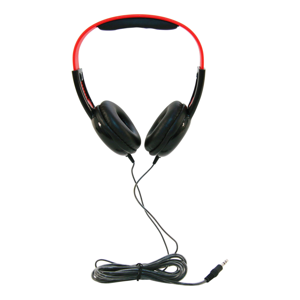 HEADPHONES PRE-K ON-EAR - 3.5MM - BLACK/RED - CALIFONE CALITUFF KH-12 BK - EACH