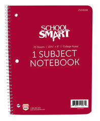 PAPER NOTEBOOK 1 SUBJECT 10.5X8 70 SHT CR SCHL SMRT