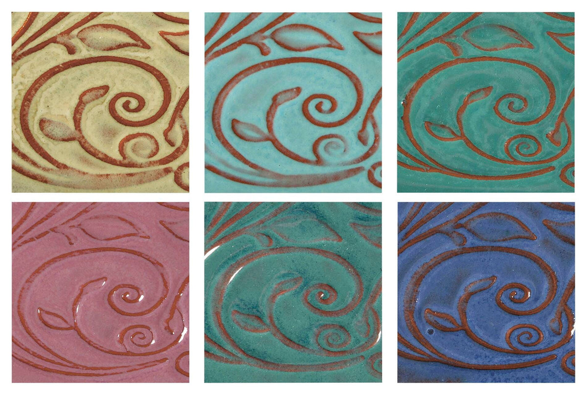 GLAZE AMACO OPALESCENT CLASSROOM KIT PINT SET OF 6