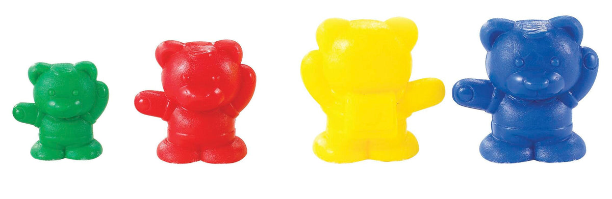 COUNTERS AND SORTING BEARS 4 COLORS 75 EACH SET OF 300