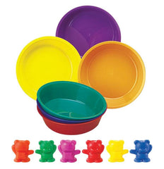 COUNTERS BOWLS AND BEARS 6 BOWLS AND 102 BEARS