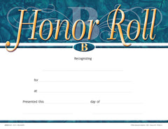AWARD RECOGNITION B HONOR ROLL 8-1/2X11 PACK OF 25