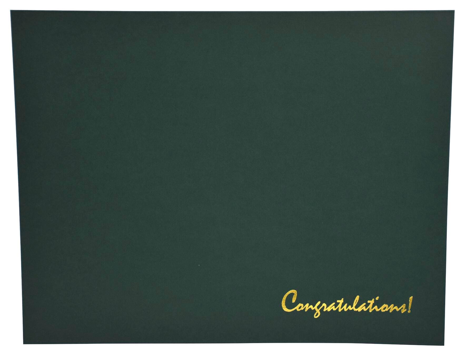 CONGRATULATIONS AWARD COVER GREEN PACK OF 25