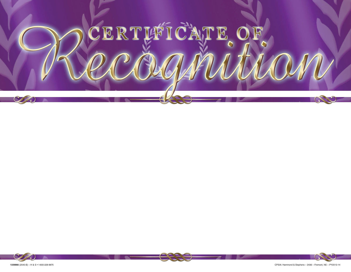 AWARD RECOGNITION RECOGNITION BLANK 8-1/2 X 11 PACK OF 25