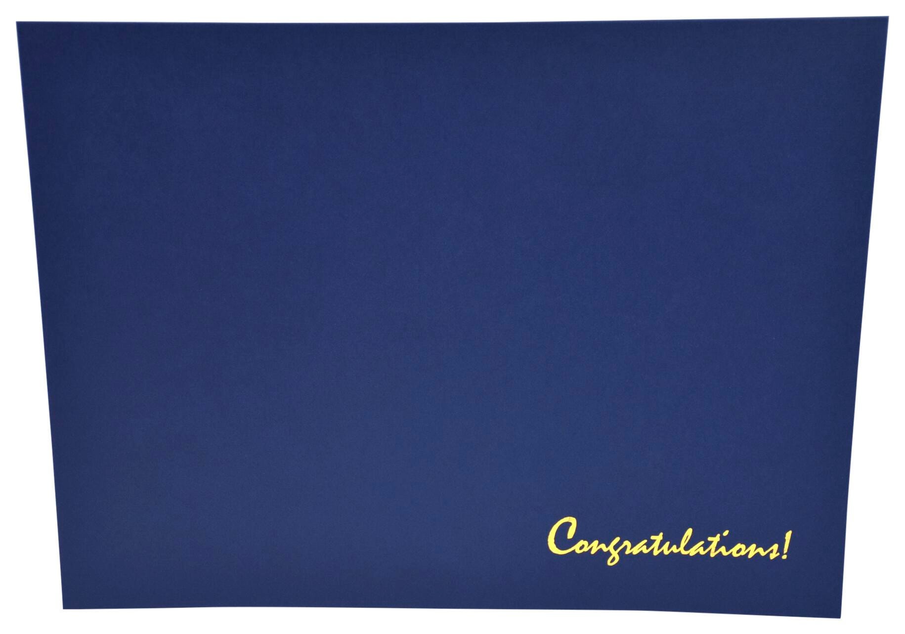 CONGRATULATIONS AWARD COVER BLUE PACK OF 25