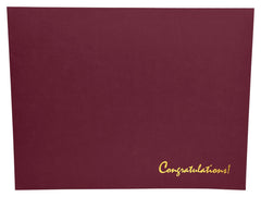 CONGRATULATIONS AWARD COVER BURGUNDY PACK OF 25