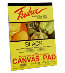 CANVAS PAD BLACK FREDRIX 12X16