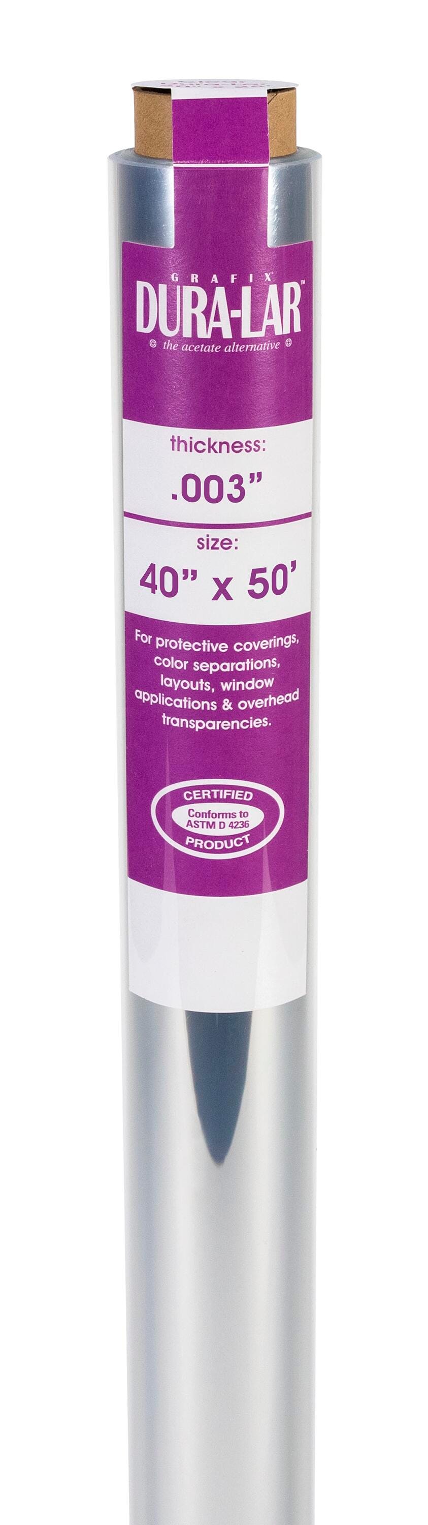 FILM DURA-LAR ROLL .003 TRANSPARENT 40 IN X 50 FT