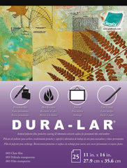 FILM DURA-LAR PAD .003 TRANSPARENT 11 X 14 IN 25 SHEETS