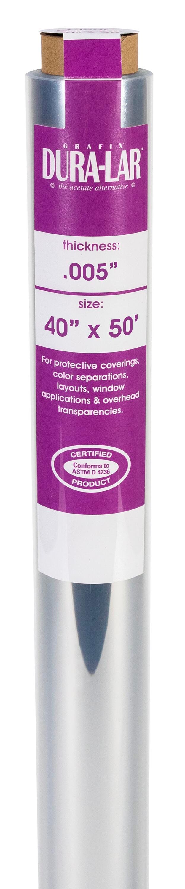 FILM DURA-LAR ROLL .005 TRANSPARENT 40 IN X 50 FT
