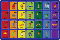 CHILDCRAFT - CARPETS - ALPHABET PICTURES - RECTANGLE - 6 FT X 9 FT