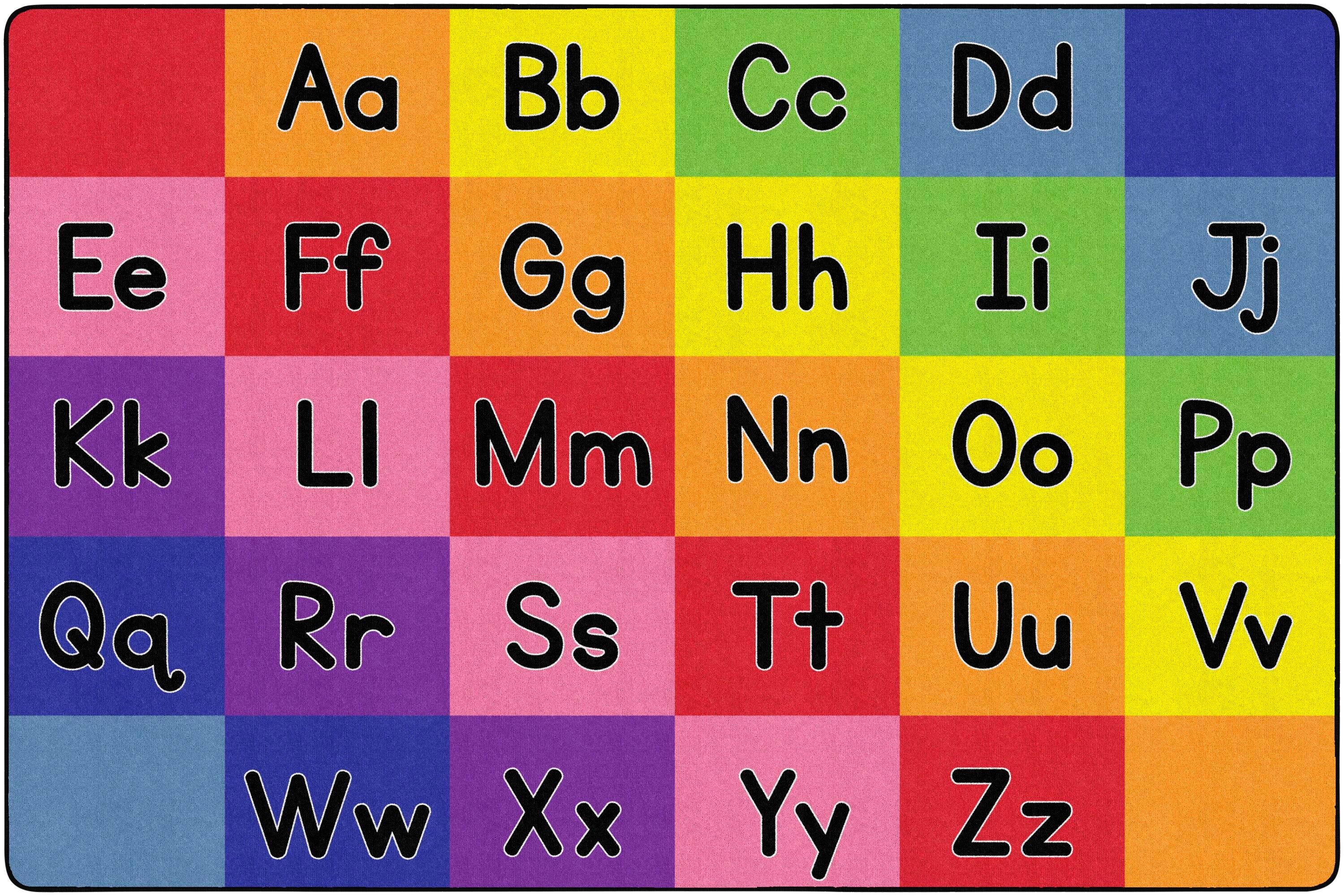 CHILDCRAFT - CARPETS - ABC FURNISHINGS RAINBOW ALPHABET - RECTANGLE - 6 FT X 9 FT