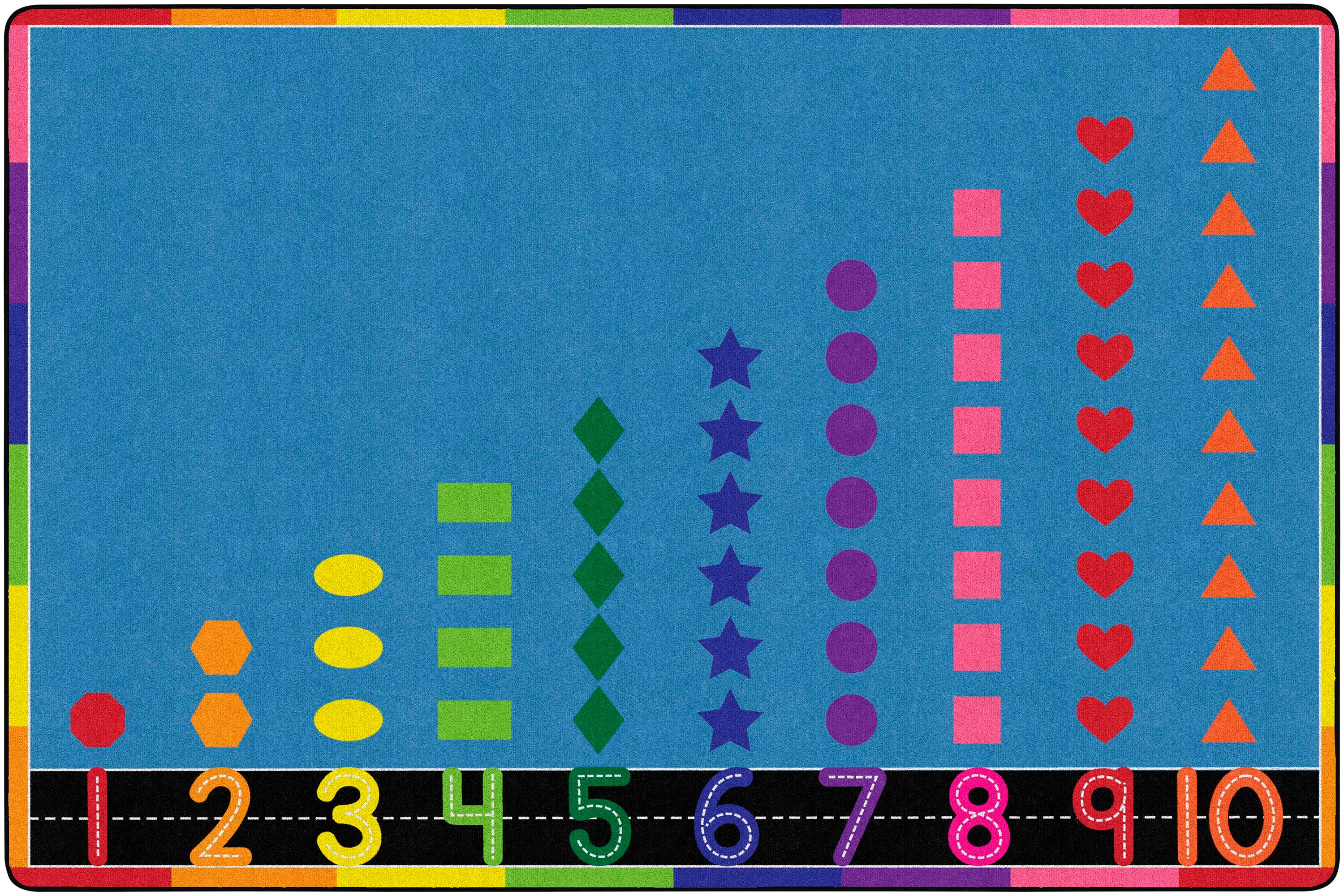 CHILDCRAFT - CARPETS - COUNT WITH ME - RECTANGLE - 6 FT X 9 FT