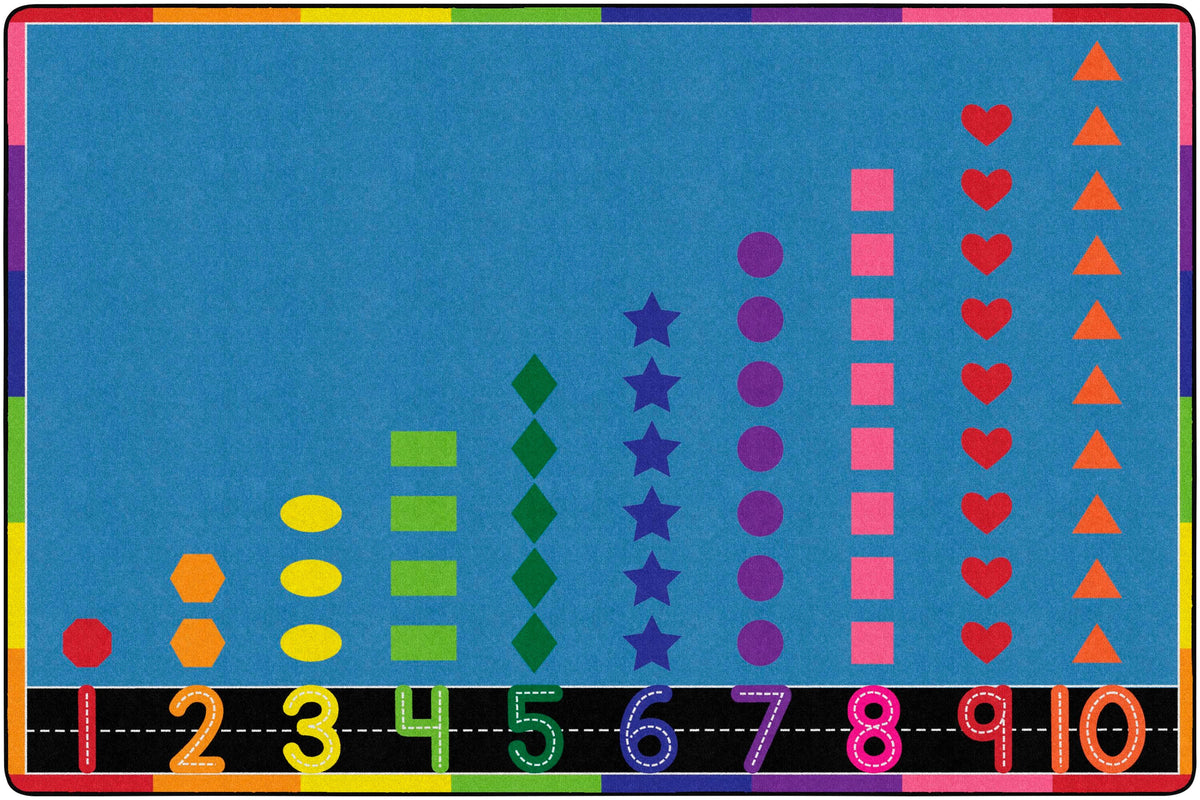 CHILDCRAFT - CARPETS - COUNT WITH ME - RECTANGLE - 6 FT X 9 FT