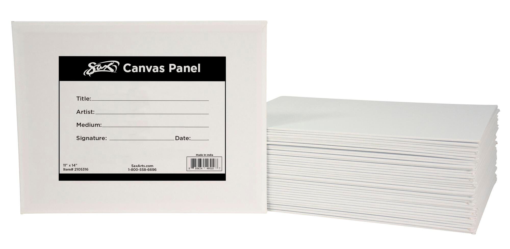 SAX CANVAS PANEL 11X14 IN WHITE PACK OF 36