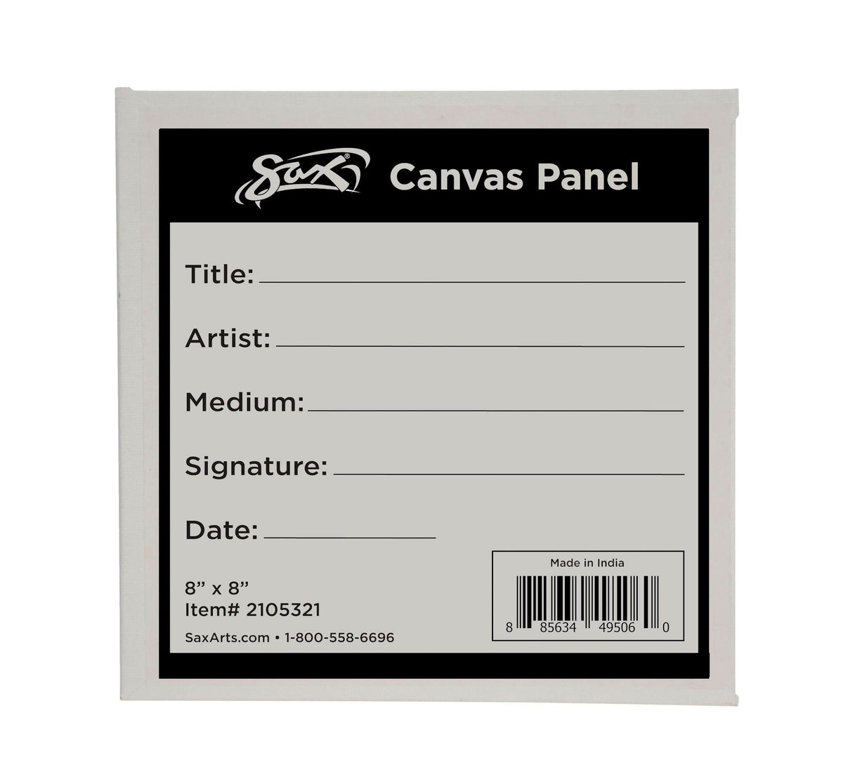 SAX CANVAS PANEL 8X8 IN WHITE