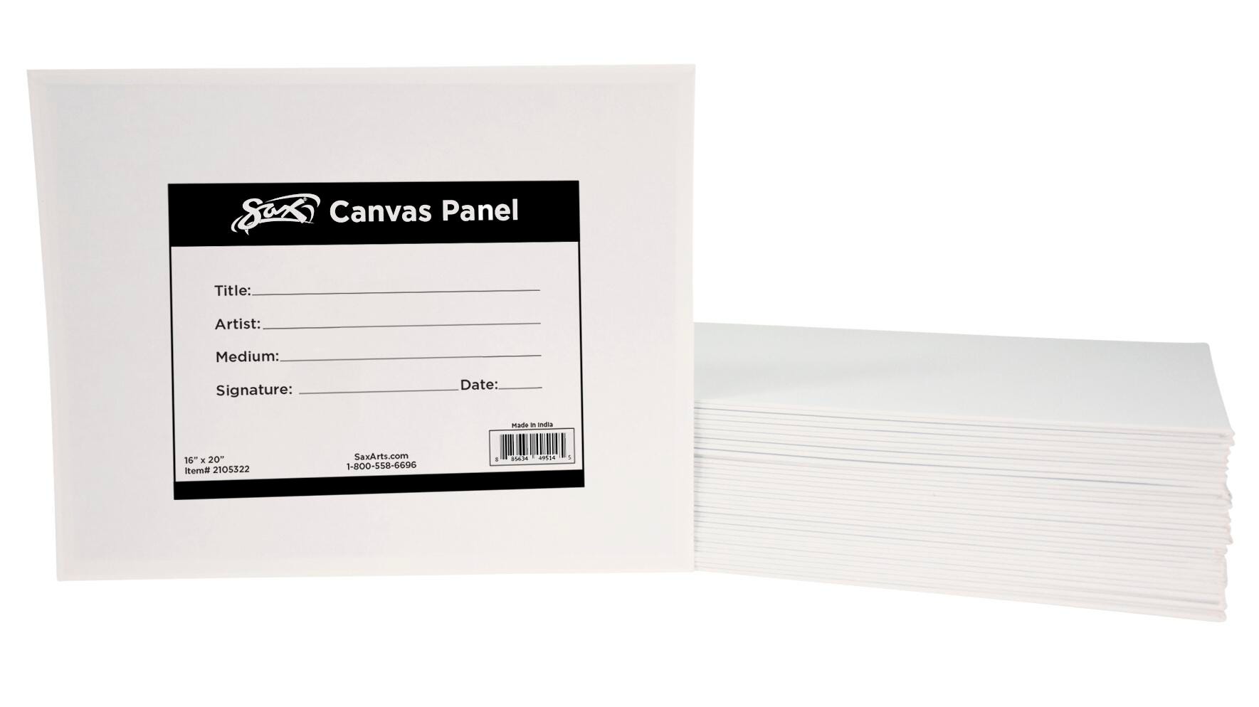 SAX CANVAS PANEL 16X20 IN WHITE PACK OF 36