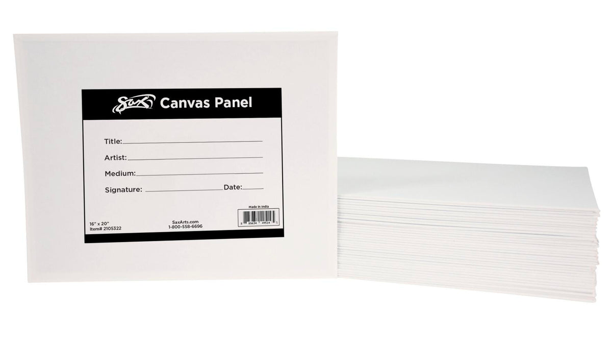 SAX CANVAS PANEL 16X20 IN WHITE PACK OF 36