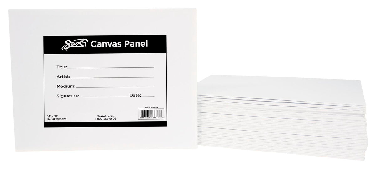 SAX CANVAS PANEL 14X18 IN WHITE PACK OF 36